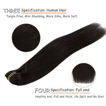 Caliee Clip-in Human Hair Extensions - 20Inch, Brown, Double Weft, 7Pcs, 140g