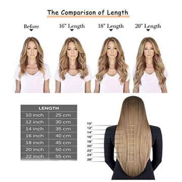 Caliee Clip-in Human Hair Extensions - 20Inch, Brown, Double Weft, 7Pcs, 140g