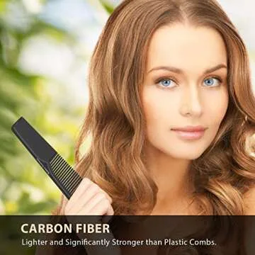 Styling Comb for All Hair Types | Heat Resistant Carbon Fiber