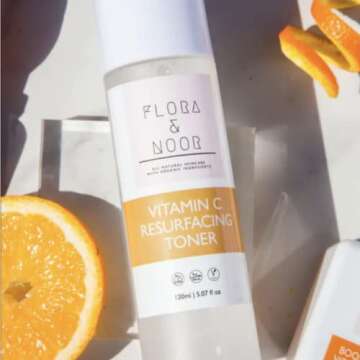 Flora & Noor Vitamin C Resurfacing Facial Toner for Glowing Skin