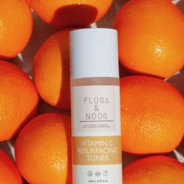 Flora & Noor Vitamin C Resurfacing Facial Toner for Glowing Skin