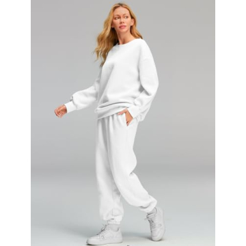 AUTOMET Oversized Sweatsuit for Women Comfortable Fall Outfit