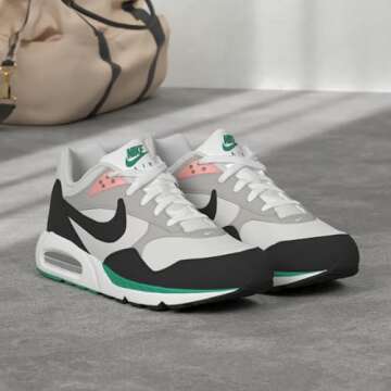 Nike Women's Air Max Correlate Sneakers, White/Black-New Green, 7 M US