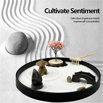 Zen Garden for Desk - Japanese Zen Decor for Relaxation