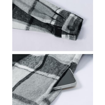 Stylish PUWEI Women's Tartan Shacket for Every Season