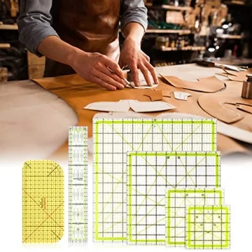 Frienda 6 Pcs Acrylic Square Quilting Rulers Set