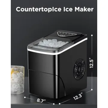 Compact Self-Cleaning Ice Maker - 26 Lbs Daily
