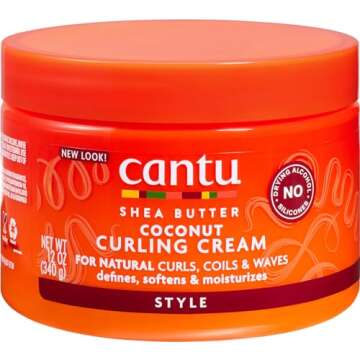 Cantu Shea Butter Coconut Curling Cream 12 oz - Natural Hair Moisturizer