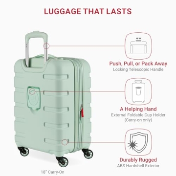 SwissGear 3-Piece Expandable Luggage Set with Spinner Wheels