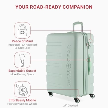 SwissGear 3-Piece Expandable Luggage Set with Spinner Wheels