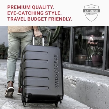SwissGear 3-Piece Expandable Luggage Set with Spinner Wheels