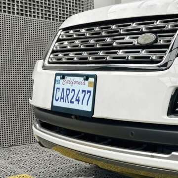 Stylish Matte Black License Plate Frames - 2PCS Set