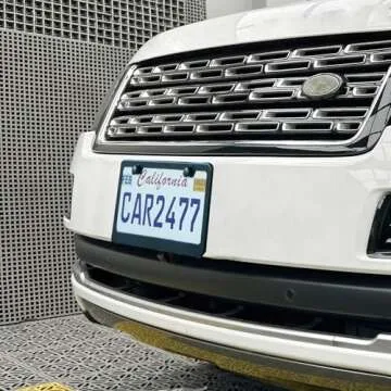 Stylish Matte Black License Plate Frames - 2PCS Set