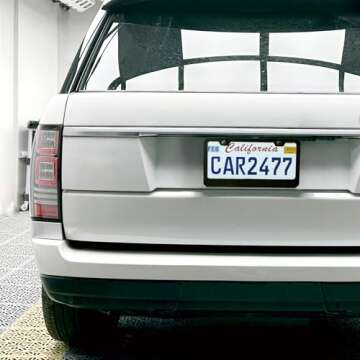 Stylish Matte Black License Plate Frames - 2PCS Set