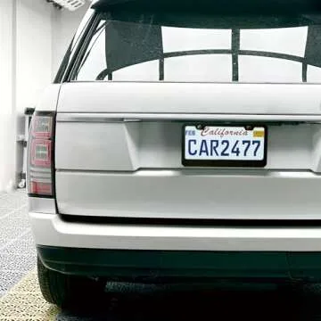 Stylish Matte Black License Plate Frames - 2PCS Set