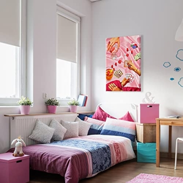 Vintage Pink Poker Posters for Quirky Home Decor