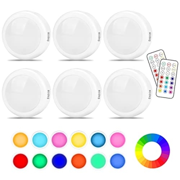 Puck Lights, Cadrim 13 Colors Changeable LED Puck Lightings, LED Lights for Bedroom, Under Cabinet L...