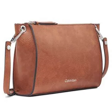Chic Calvin Klein Reyna Crossbody Bag in Caramel Combo