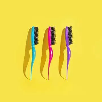 Cricket Amped Up Teasing Hair Brush - Adds Major Volume and Shine, Heat Resistant, Ideal for Slick Back, Updos & Detangling All Hair Types, with Ergonomic Handle and Sectioning Tip, Fuchsia