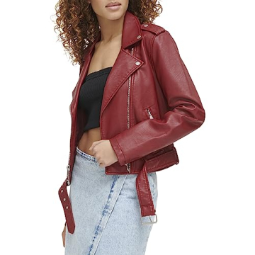 Levi's Faux Leather Belted Motorcycle Jacket for Women