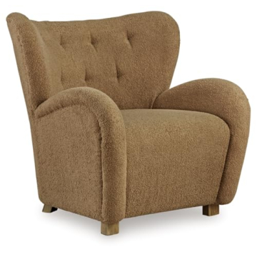 Signature Design by Ashley Larbell Contemporary Faux Shearling Tufted Accent Chair