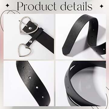 Stylish UTENEW Heart Shape Leather Belt for Women