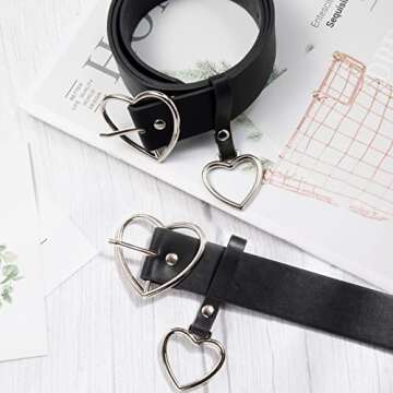 Stylish UTENEW Heart Shape Leather Belt for Women