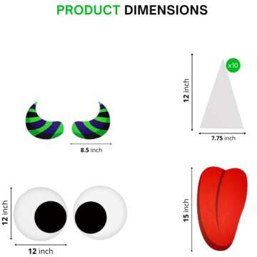 4E's Novelty Monster Trunk or Treat Car Decoration Kit - Trunk or Treat Kit for Car & SUV, Outdoor Halloween Garage Door Decorations (Huge Eye Monster)