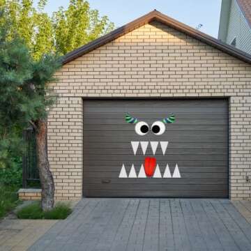 4E's Novelty Monster Trunk or Treat Car Decoration Kit - Trunk or Treat Kit for Car & SUV, Outdoor Halloween Garage Door Decorations (Huge Eye Monster)