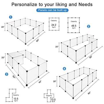 BRIAN & DANY Dog Playpen for Small Animals - Portable & Safe