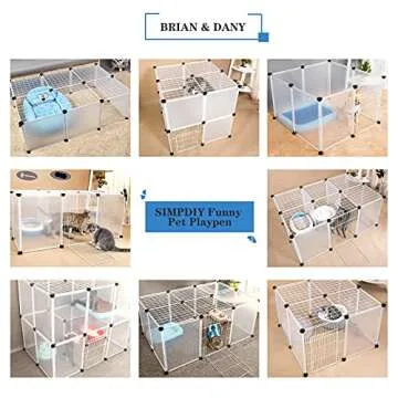 BRIAN & DANY Dog Playpen for Small Animals - Portable & Safe