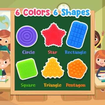 Squishy Sensory Toys for Kids Toddlers: Super Soft & Textured Sensory Fidget Toy for Autistic Childr...