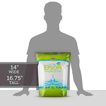 SaltWorks Ultra Epsom Bath Salt, Medium Grain, Bag, Clear Crystals, 25 Pound, 400 Ounce