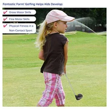 Byron's Games Kids Golf Set for Children Age 3 to 6 Years. 14 Piece Toy Golf Clubs Set with Interactive Storybook for Educational Learning for Boys and Girls. Suitable for Indoor and Outdoor Use.