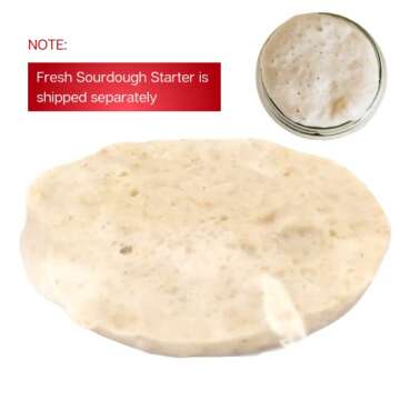 Full Proof Baking Sourdough Starter Kit with Fresh Sour Dough Starter (Ships Separately) - Digital Scale, Spatula, Scoop, Video & 2x 10oz Glass Jars w/Thermometer Rulers Feeding Ratios - Complete Set