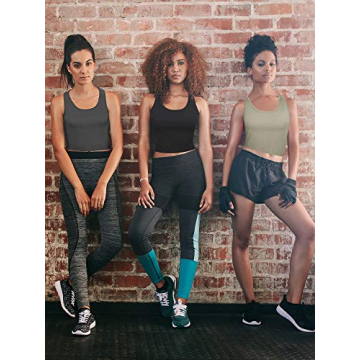 Stylish 4-Piece Basic Crop Tank Tops for Women