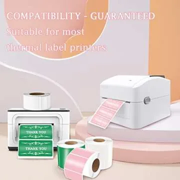 Premium Pink Direct Thermal Labels for Shipping & Crafting