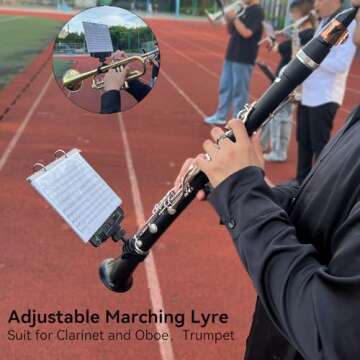 MusBoard Marching Lyre MB-TC10 - Adjustable & Reliable Music Holder for Marching Bands