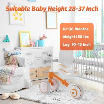 Allobebe Baby Balance Bike Adjustable Safe Toddler Bike