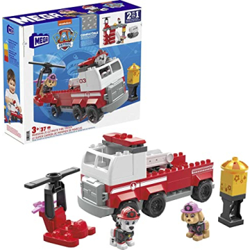 MEGA BLOKS PAW Patrol Building Blocks Set 37 Pieces with 2 Figures