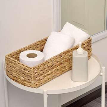 BARIEN Set of 2 Woven Water Hyacinth Storage Baskets