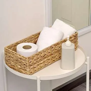 BARIEN Set of 2 Woven Water Hyacinth Storage Baskets