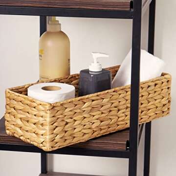 BARIEN Set of 2 Woven Water Hyacinth Storage Baskets