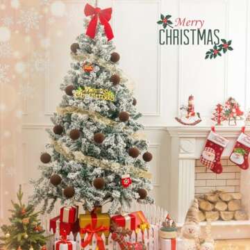 3.15" Brwon Velvet Christmas Ball Ornaments Set, 16 pcs Flocked Brwon Xmas Tree Decoration, Large Shatterproof Decorative Hanging Balls for Party Holiday Wreath Garland Home Décor