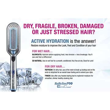 BaBylissPRO Cryocare Cold Brush for Hydrated Hair