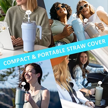 Bubbola Straw Covers for Stanley 40 OZ Tumbler - Cute & Practical