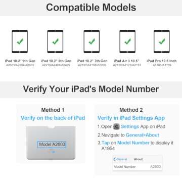 BORIUYAN iPad Case with Keyboard - Compatible and Versatile