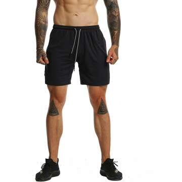 FLYFIREFLY Men's 2-in-1 Running Shorts - Lightweight Fit