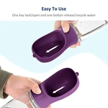 WePet Portable Dog Water Bottle with Food Container, 12 OZ + 6 OZ, Leak Proof Puppy Water Dispenser with Drinking Feeder for Pets Outdoor Walking, Hiking, Travel, Food Grade Plastic