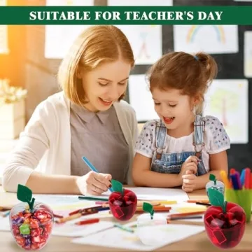 TABGACH Large Red Apple Container for Candy & Gifts 4 Pack